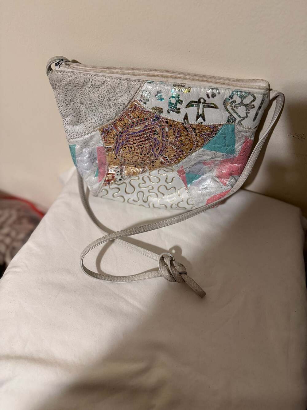 Park Avenue Int. Vintage 80s Patchwork Leather Crossbody Bag